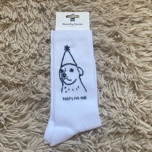 Dog With Party Hat Tube Socks